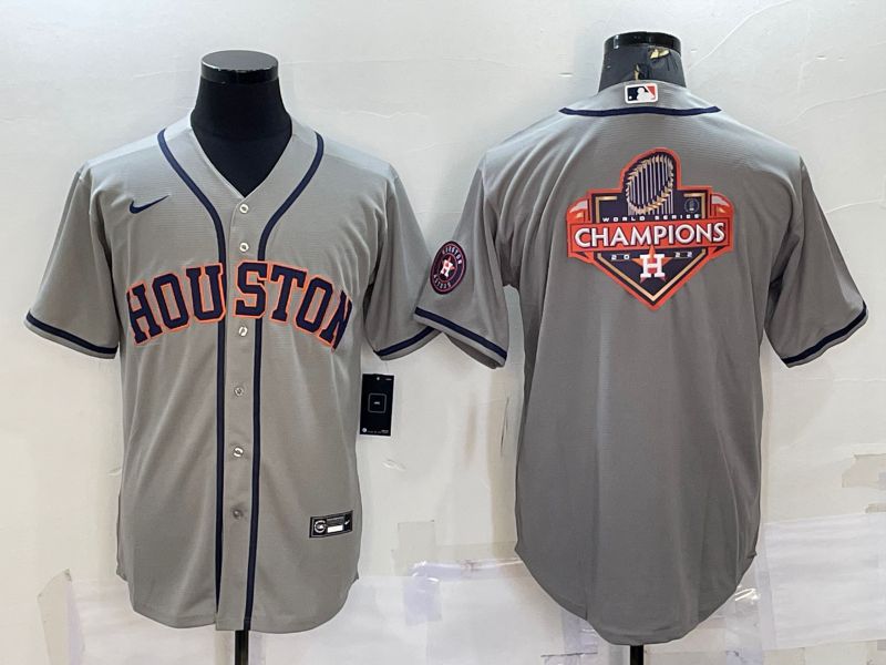 Men Houston Astros Blank Grey Game Nike 2022 MLB Jerseys->houston astros->MLB Jersey